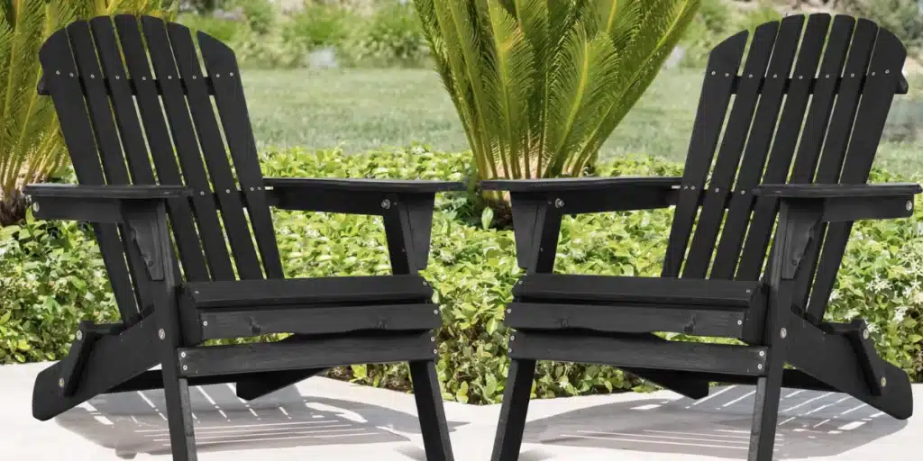 two adirondack chairs